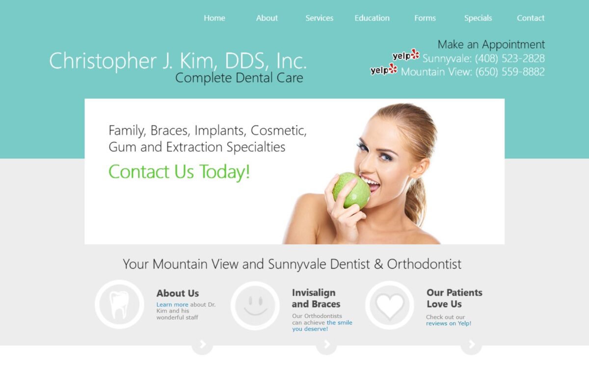 christopherkimdds.com screenshot