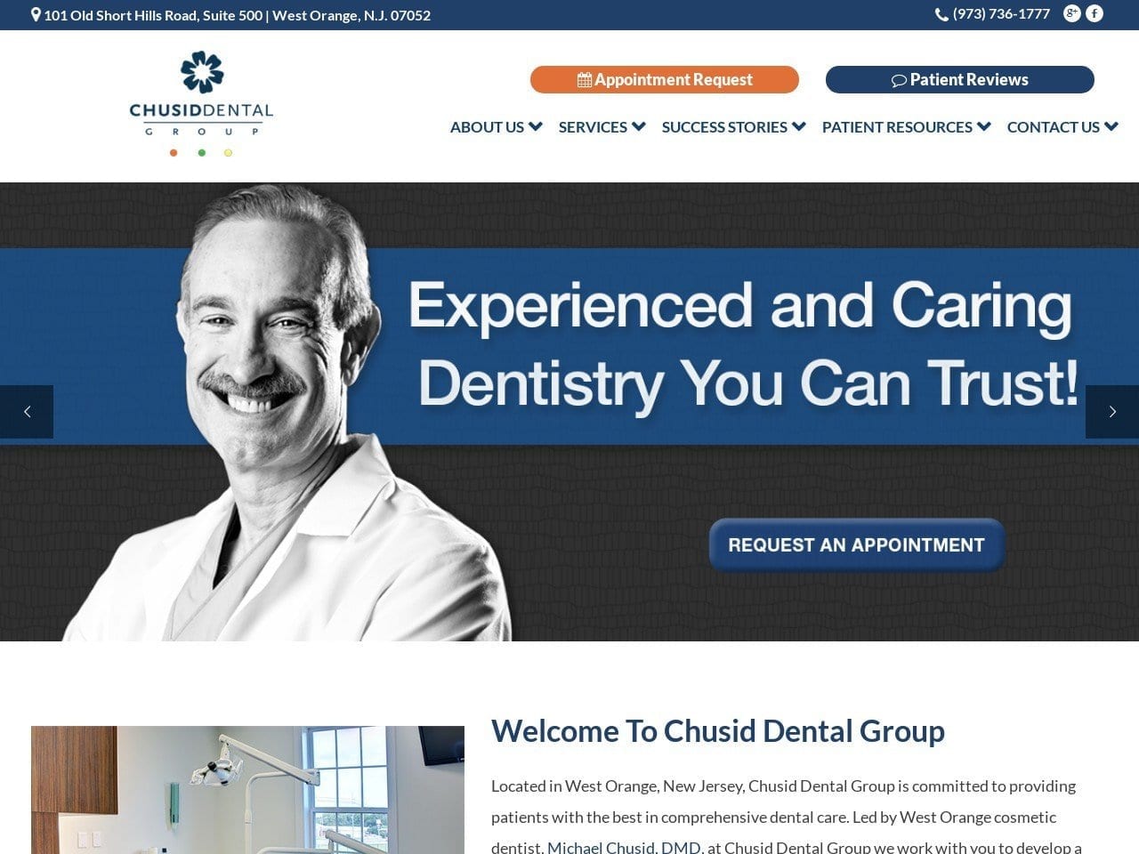 Chusid Dental Group Website Screenshot from chusiddentalgroup.com