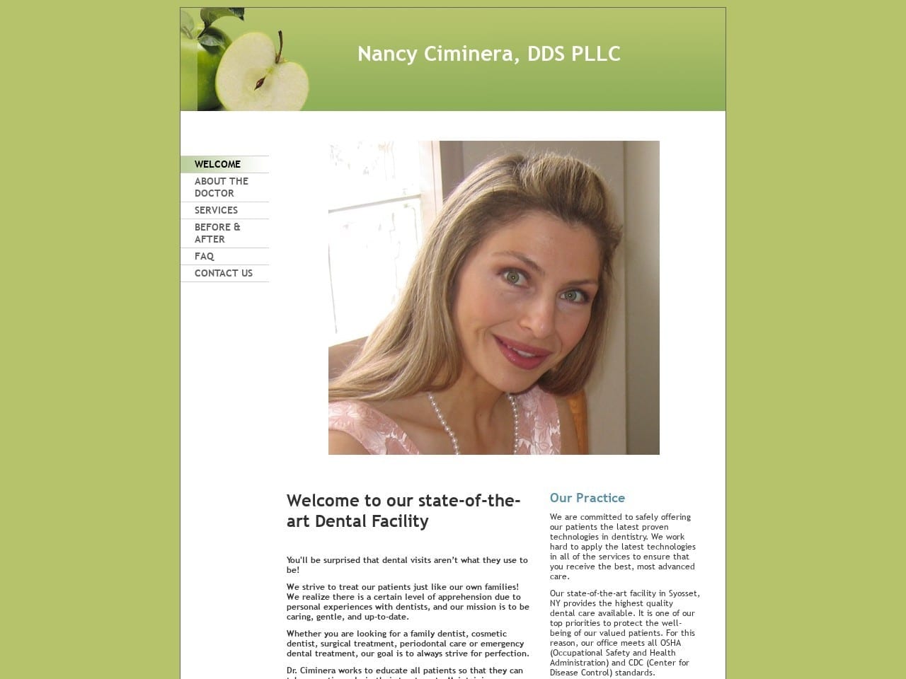 Dr. Nancy Ciminera DDS Website Screenshot from cimineradds.com