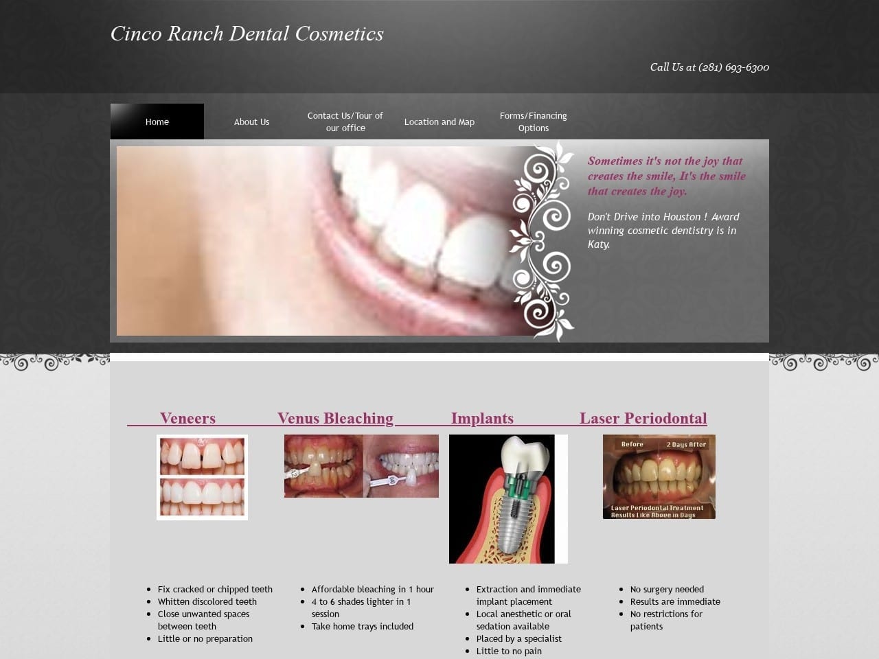 Dr. Jeffrey E. Fey DDS Website Screenshot from cincoranchdental.com