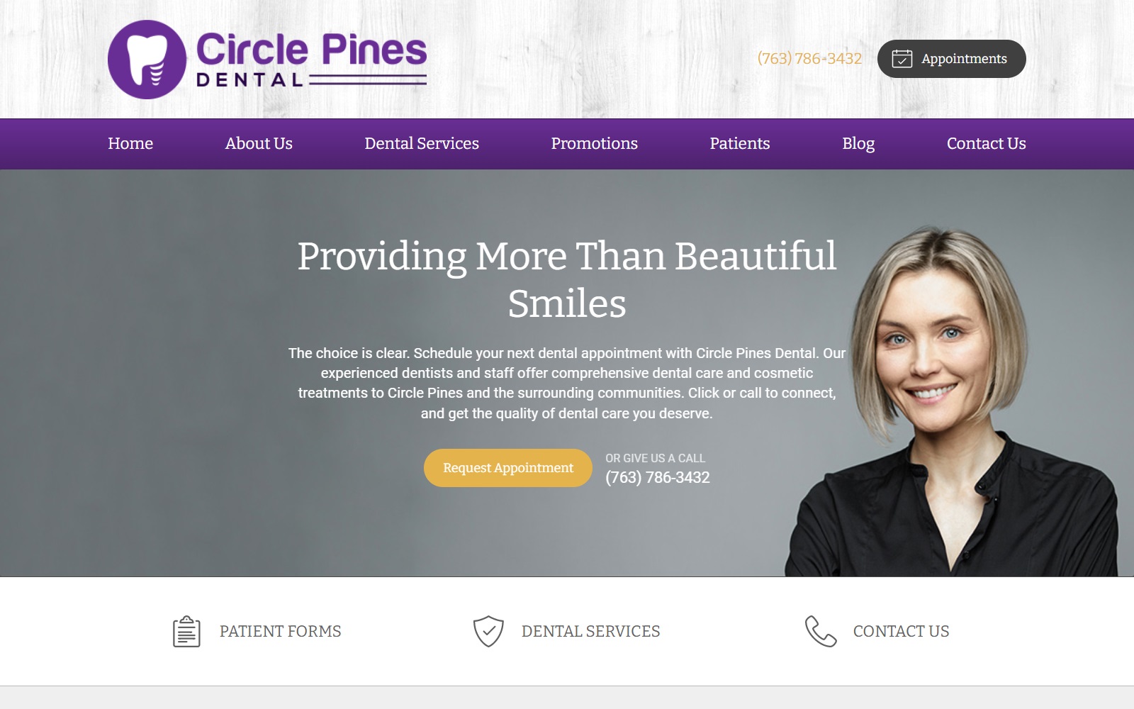 circlepinesdental.com screenshot