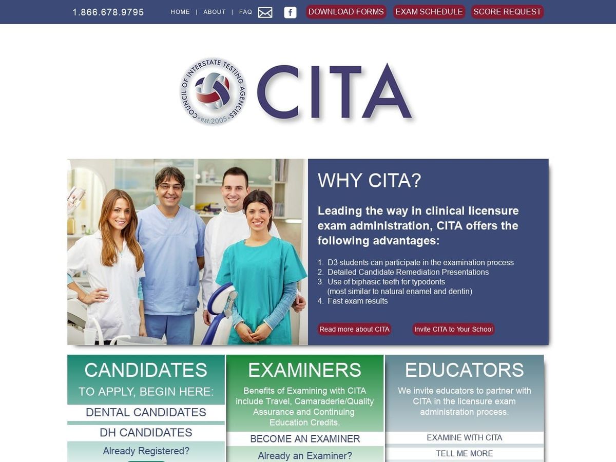 Council Website Screenshot from citaexam.com