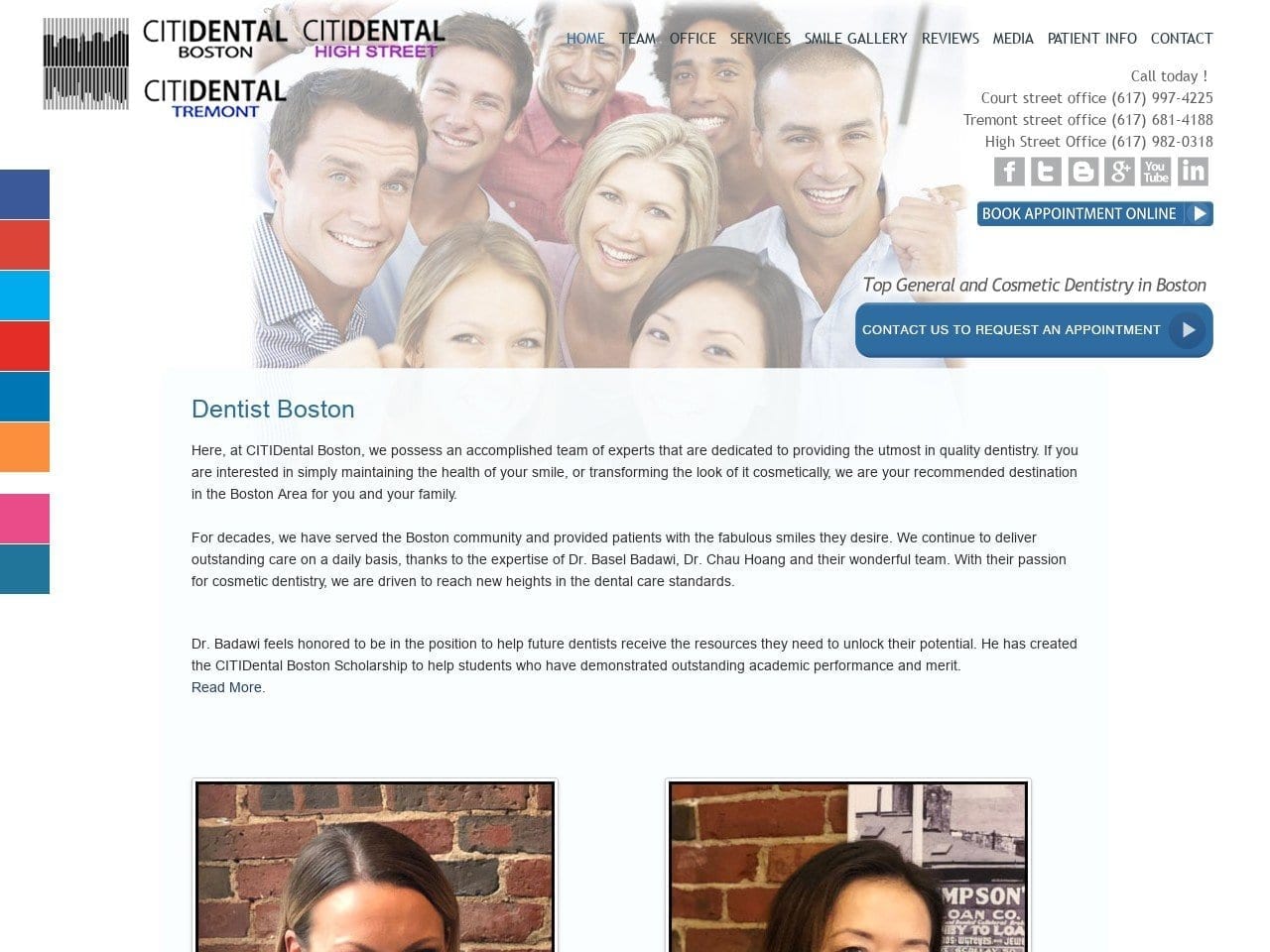 Citi Dental Boston Website Screenshot from citidentalboston.com