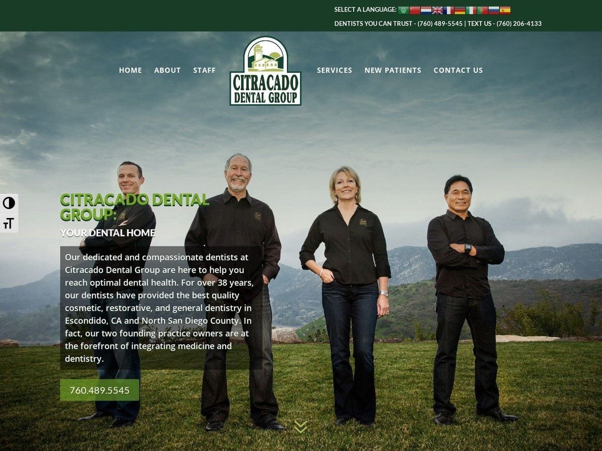 Citracado Dental Group Website Screenshot from citracadodental.com