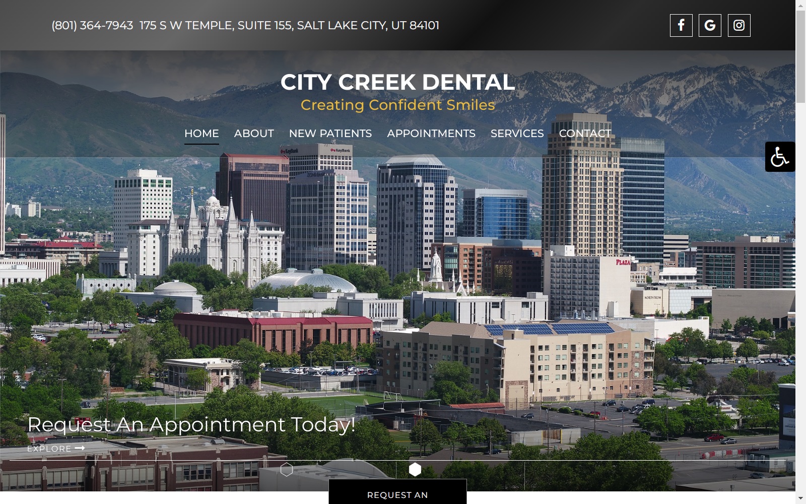 citycreekdental.com screenshot