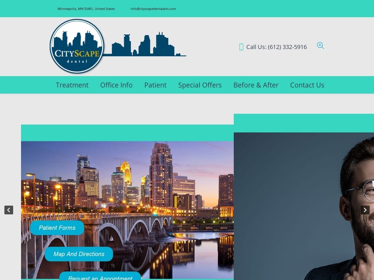 Dr. David M. Oltmans DDS Website Screenshot from cityscapedentalarts.com