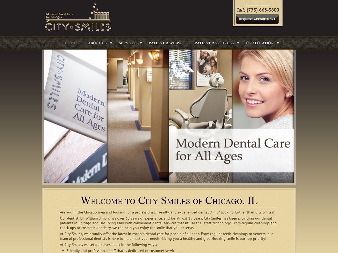 City Smiles Website Screenshot from citysmilesonline.com