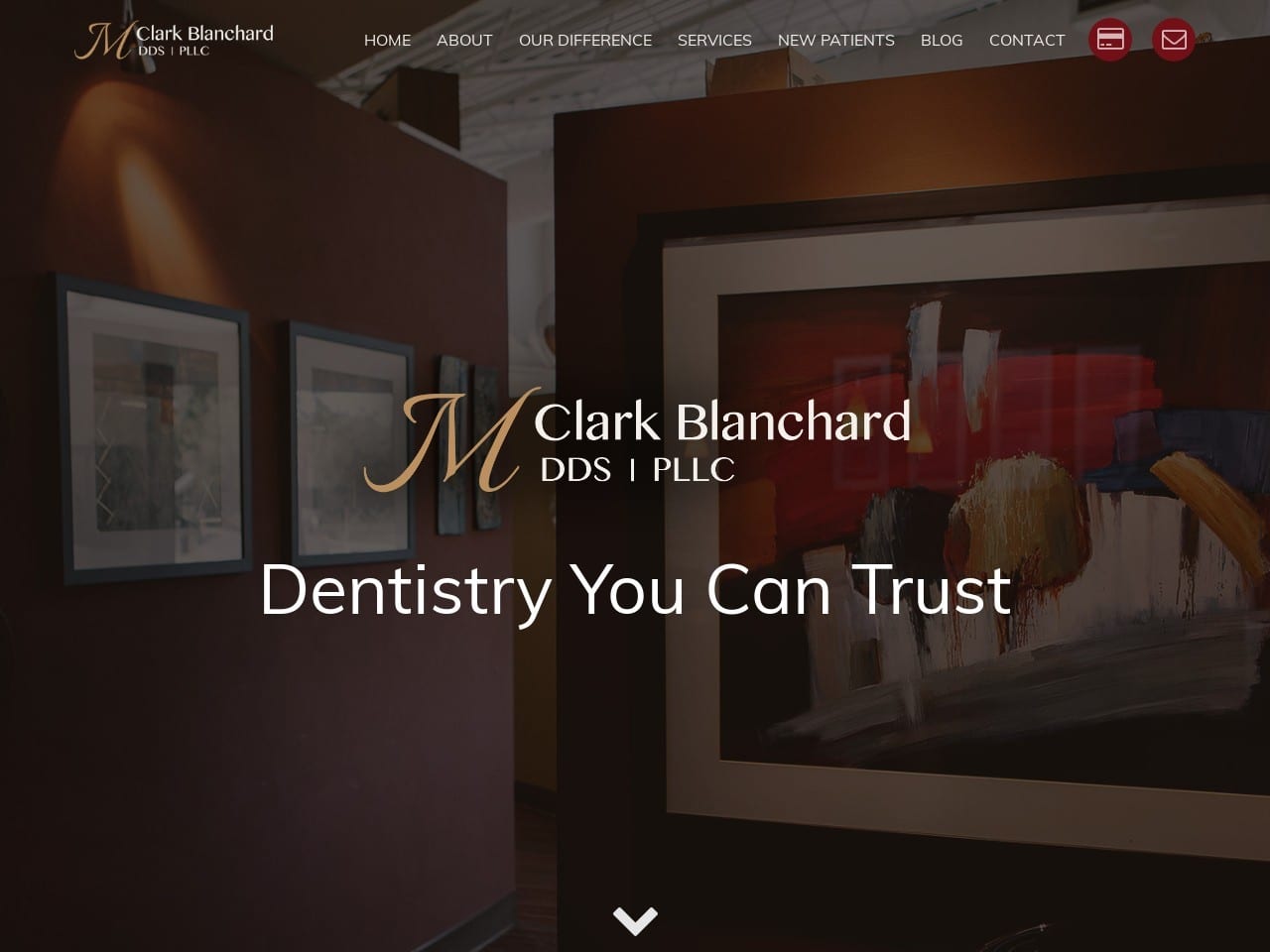 Blanchard M Clark DDS Website Screenshot from clarkblanchard.com