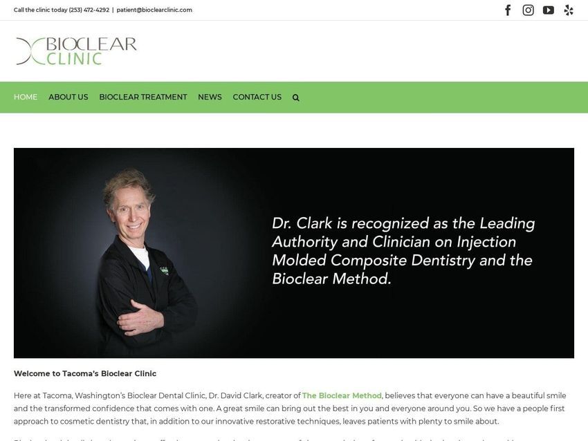 Clark Dental Group Website Screenshot from clarkdentalgroup.com