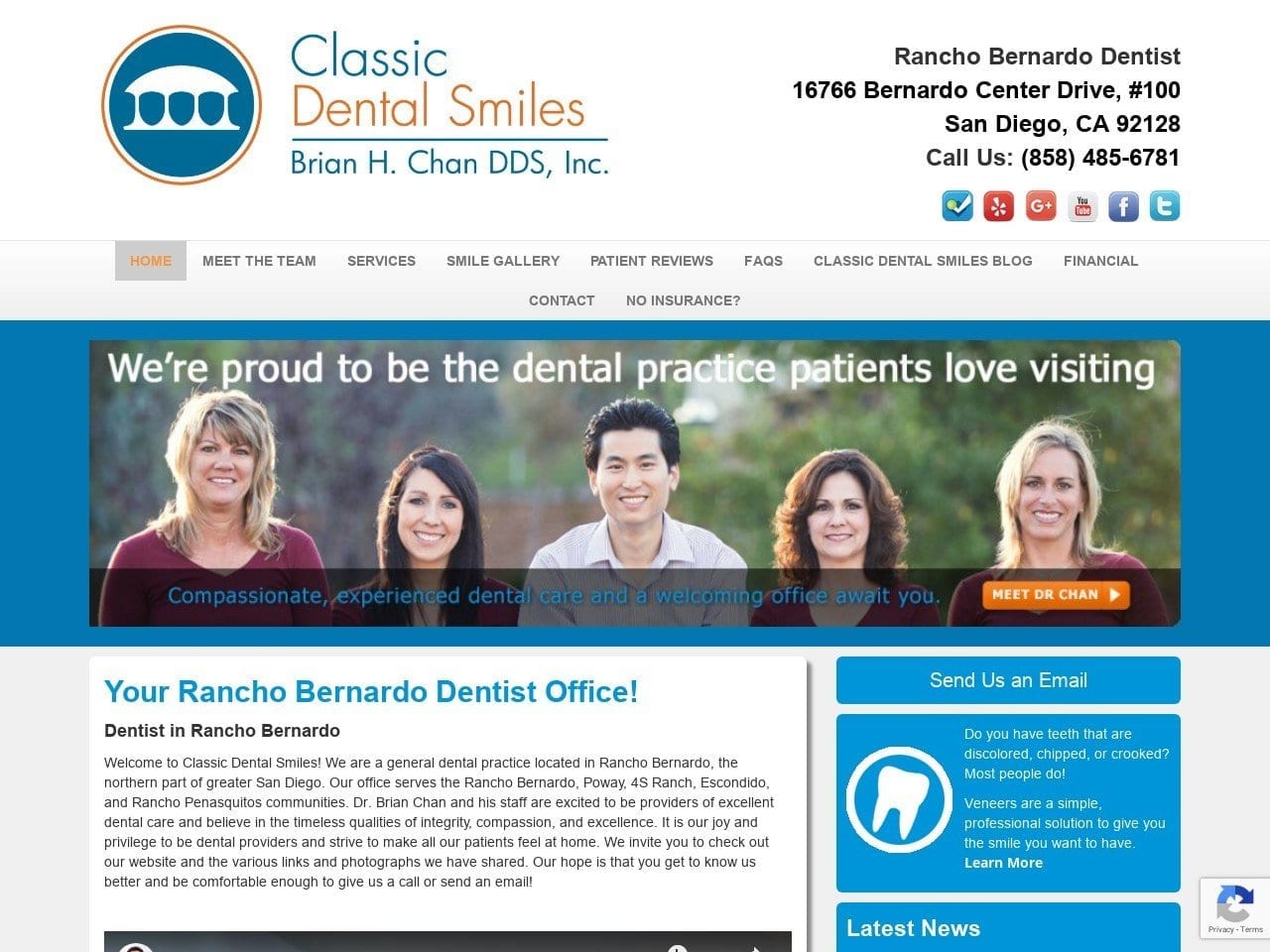 Classic Dental Smiles Website Screenshot from classicdentalsmiles.com