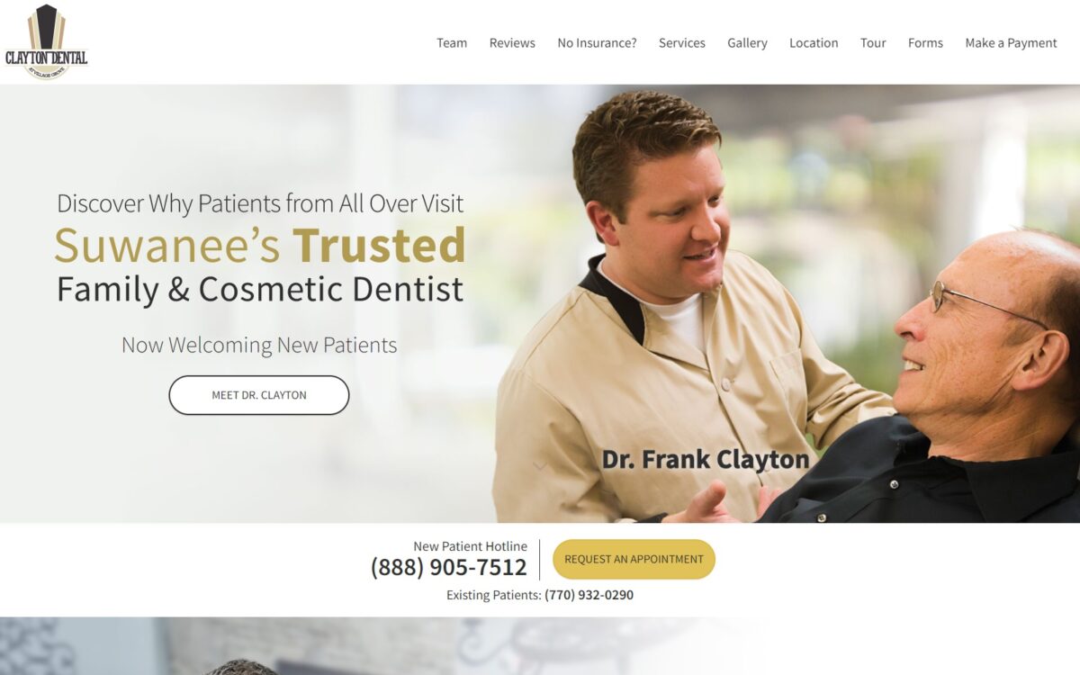 claytondental.com screenshot