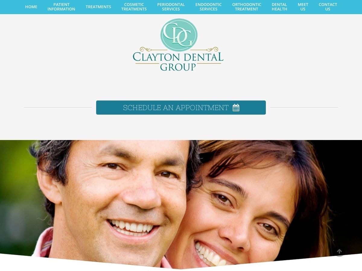 Clayton Dental Group Website Screenshot from claytondentalgroup.net