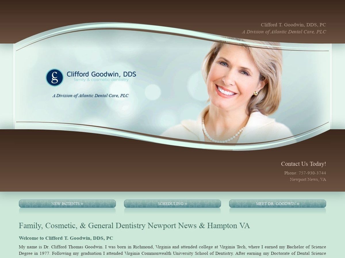 Clifford T. Goodwin DDS Website Screenshot from cliffordtgoodwindds.com