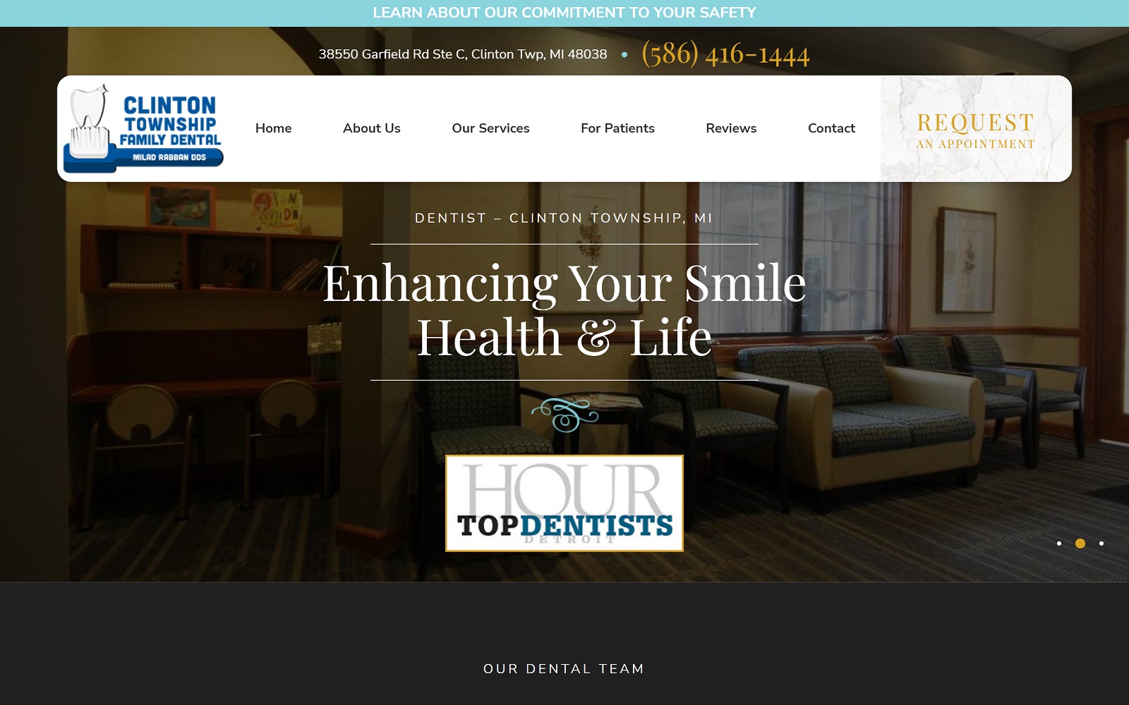 clintontownshipfamilydental.com screenshot