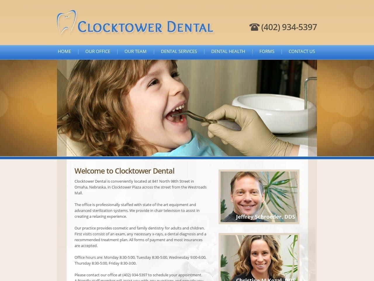 Clocktower Dental Website Screenshot from clocktowerdentalgroup.com