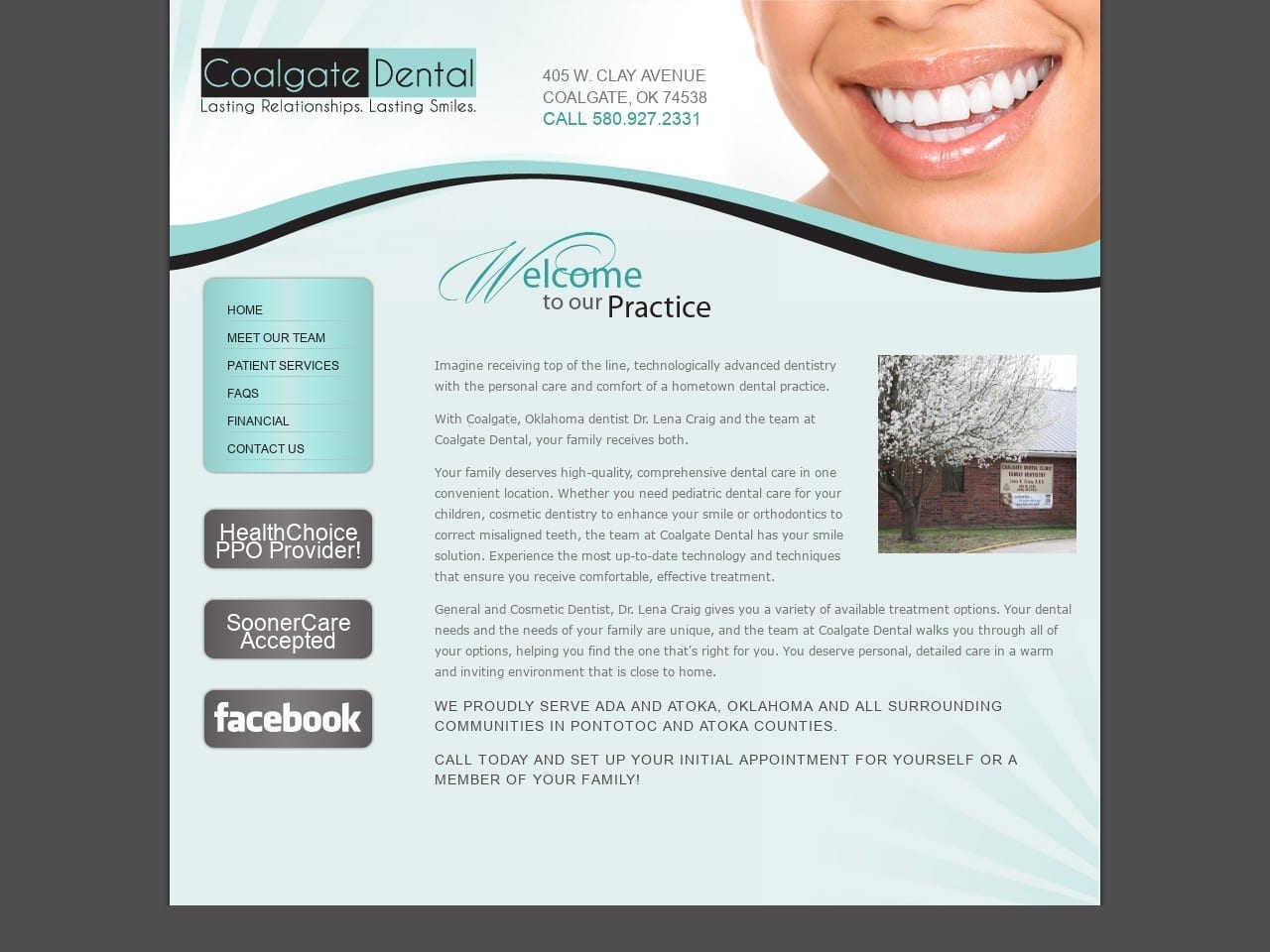 Coalgate Dental Clinic Website Screenshot from coalgatedental.com