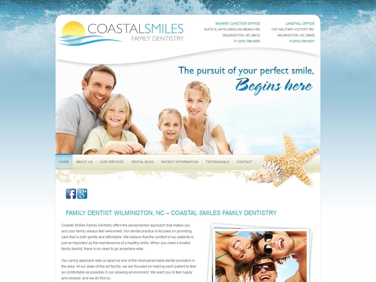 Dr. Collin M. Le DDS Website Screenshot from coastal-smiles.com