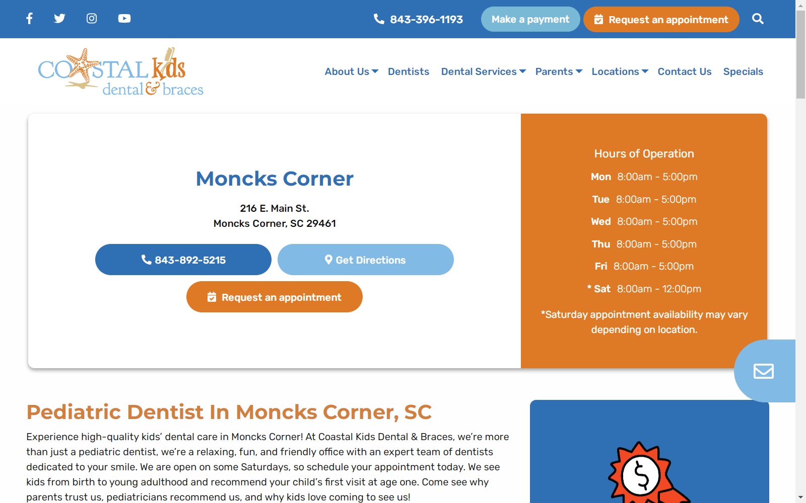 coastalkidsdental.com_locations_moncks-corner screenshot