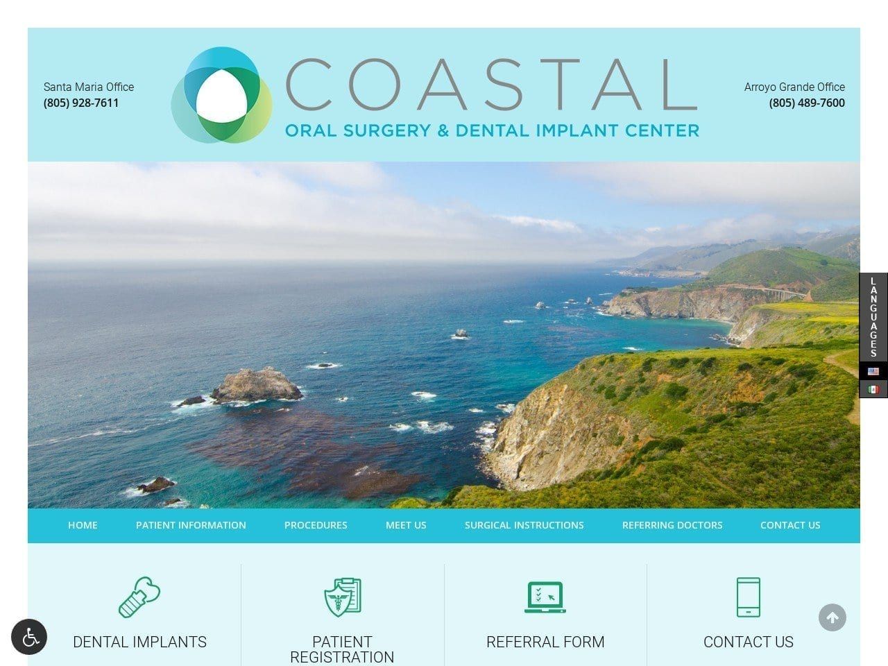 Coastal Maxillofacial Group Website Screenshot from coastalmax.com