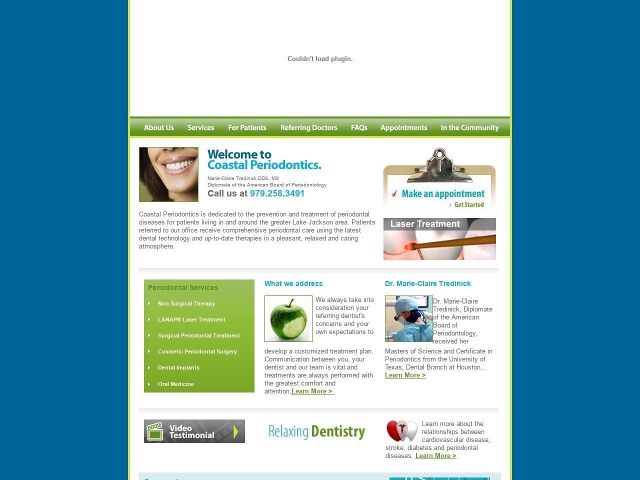 Coastal Periodontics Website Screenshot from coastalperiodontics.com