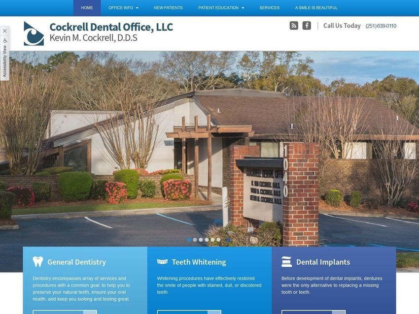 Cockrell Dental Office Website Screenshot from cockrelldental.com