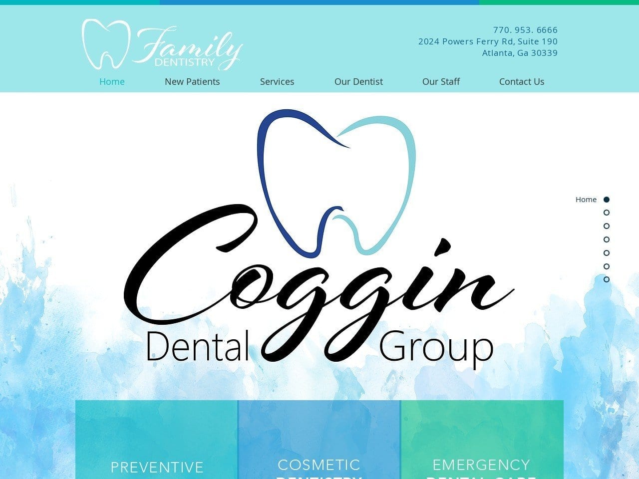 Coggin Dental Group Website Screenshot from coggindentalgroup.com