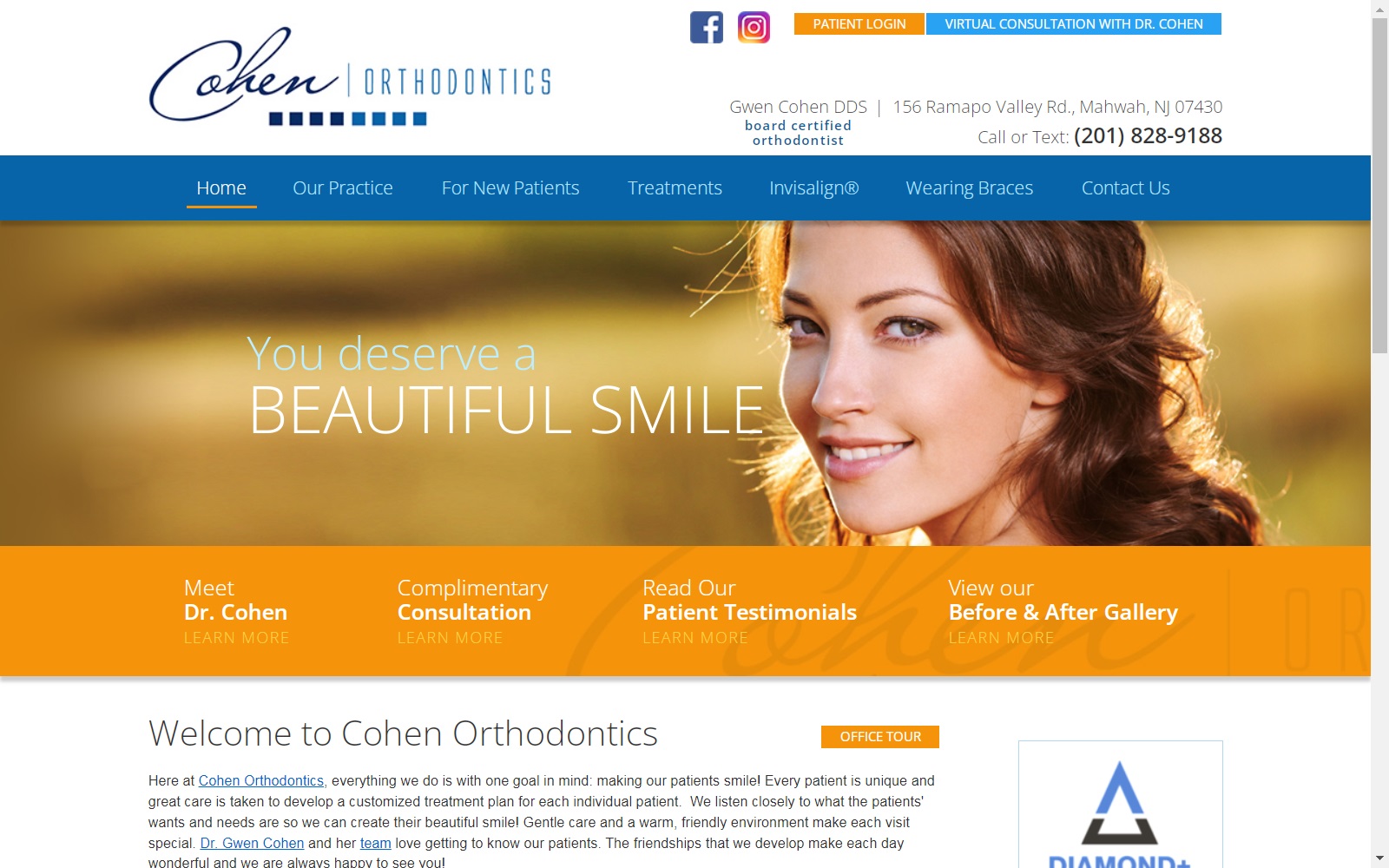 cohenortho.com screenshot