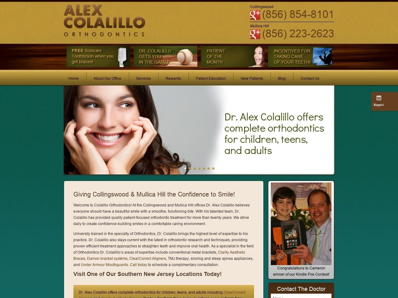 Alex Colalillo Jr DDS Website Screenshot from colabraces.com