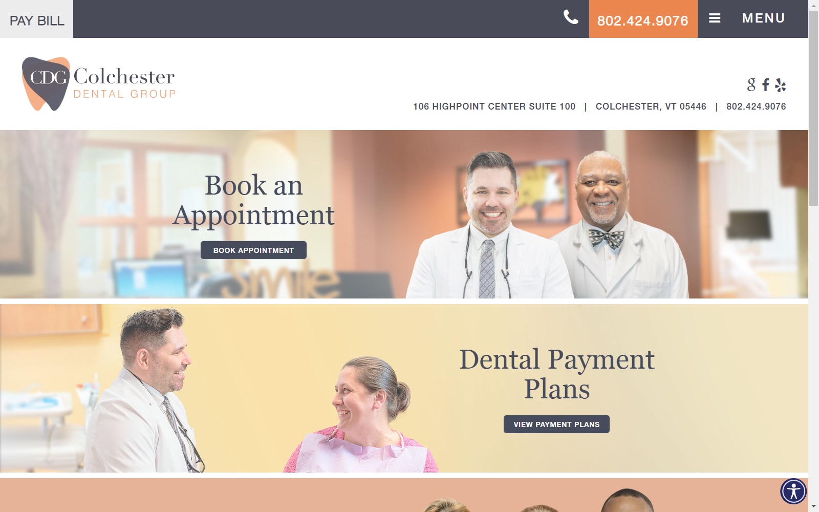 colchesterdental.com screenshot