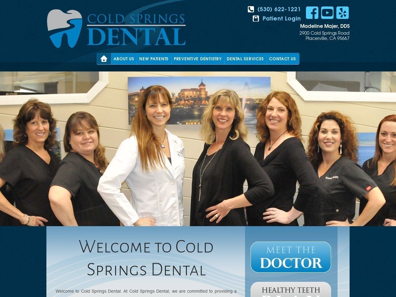 Cold Springs Dental Offices Website Screenshot from coldspringsdental.com