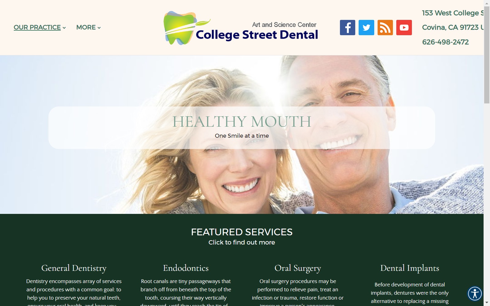 collegestreetfamilydental.com screenshot