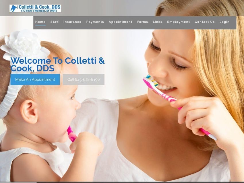 Colletti & Cook DDS Website Screenshot from colletticook.com