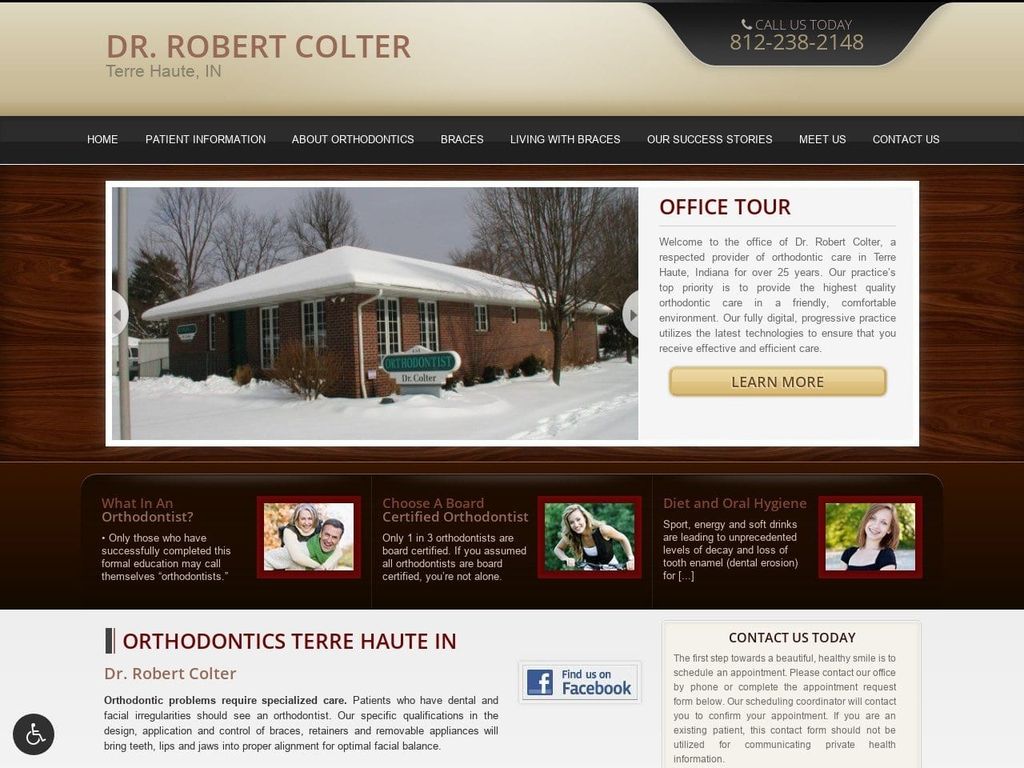 Colter Orthodontics Colter Robert D DDS Website Screenshot from colterorthodontics.com