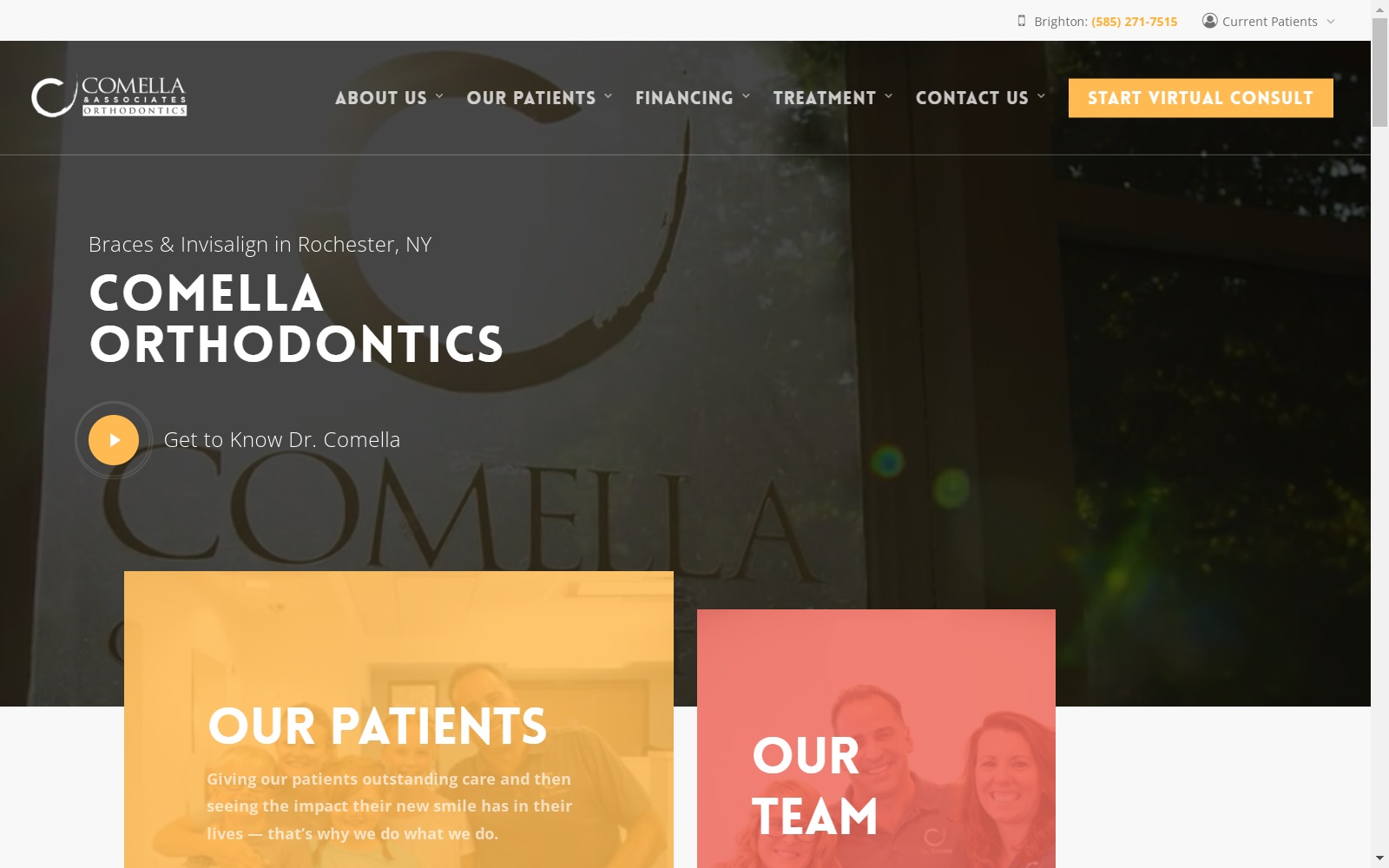 comellaortho.com screenshot