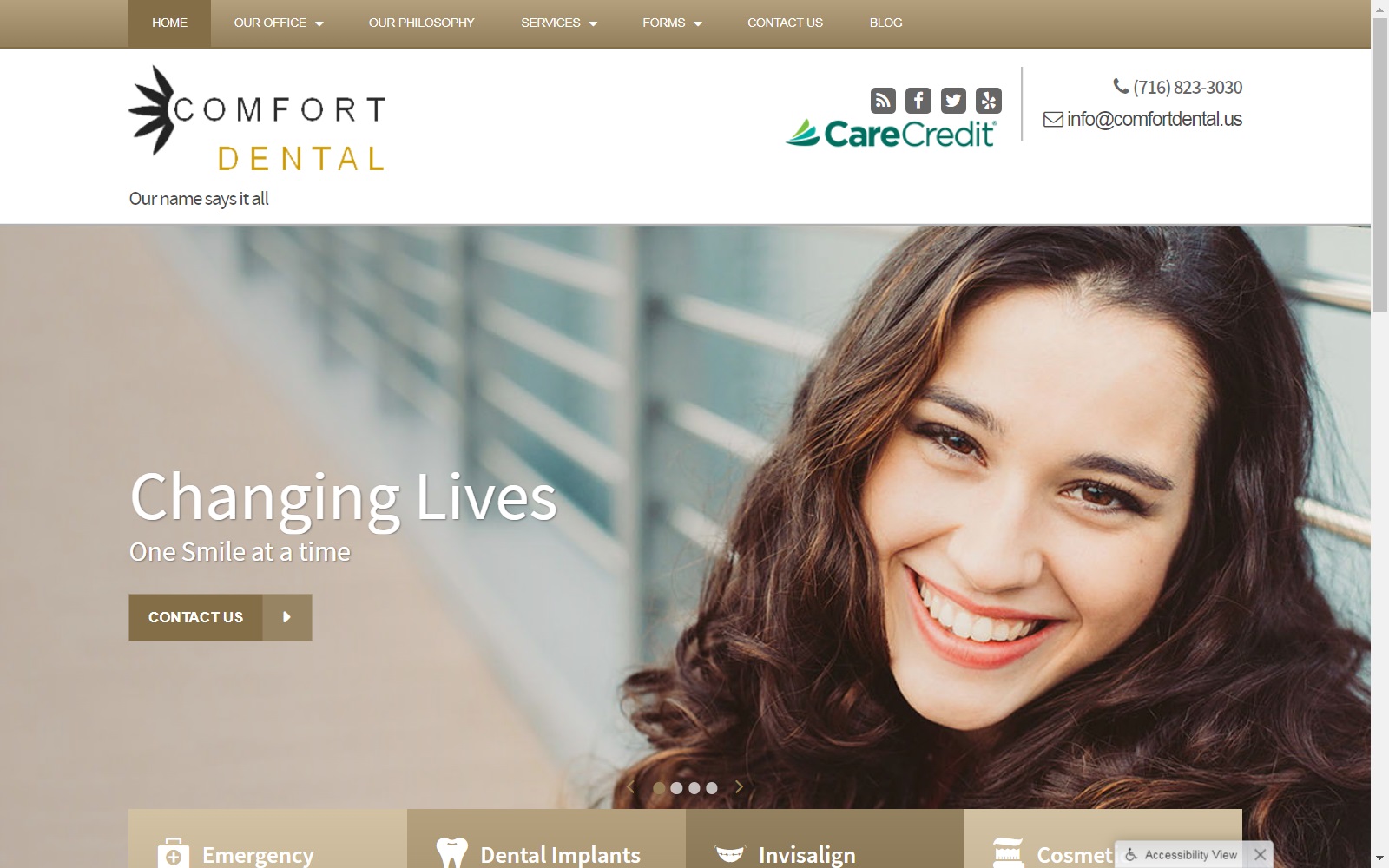 comfortdental.us screenshot