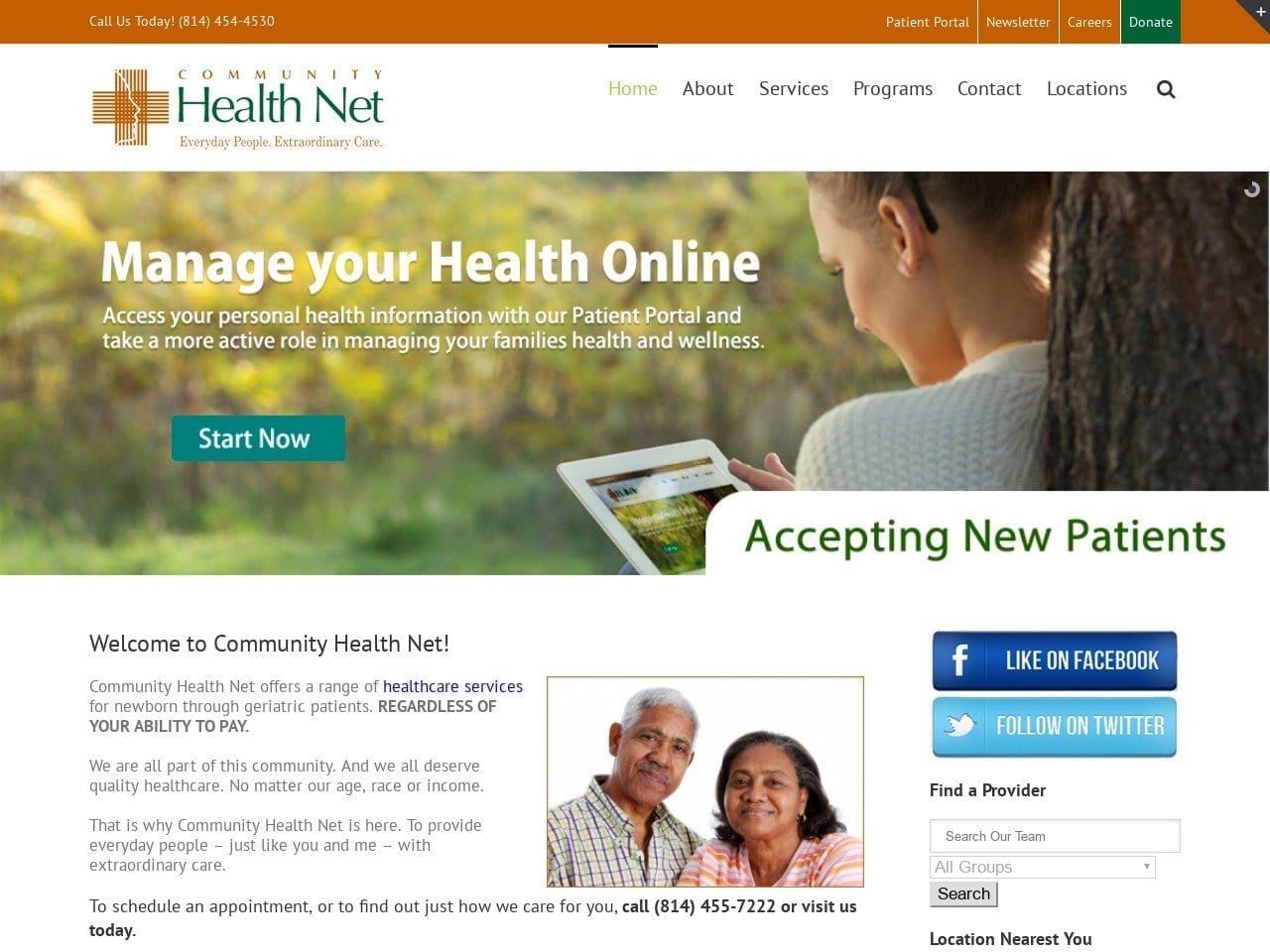 Community Health Net Dental Website Screenshot from community-healthnet.com