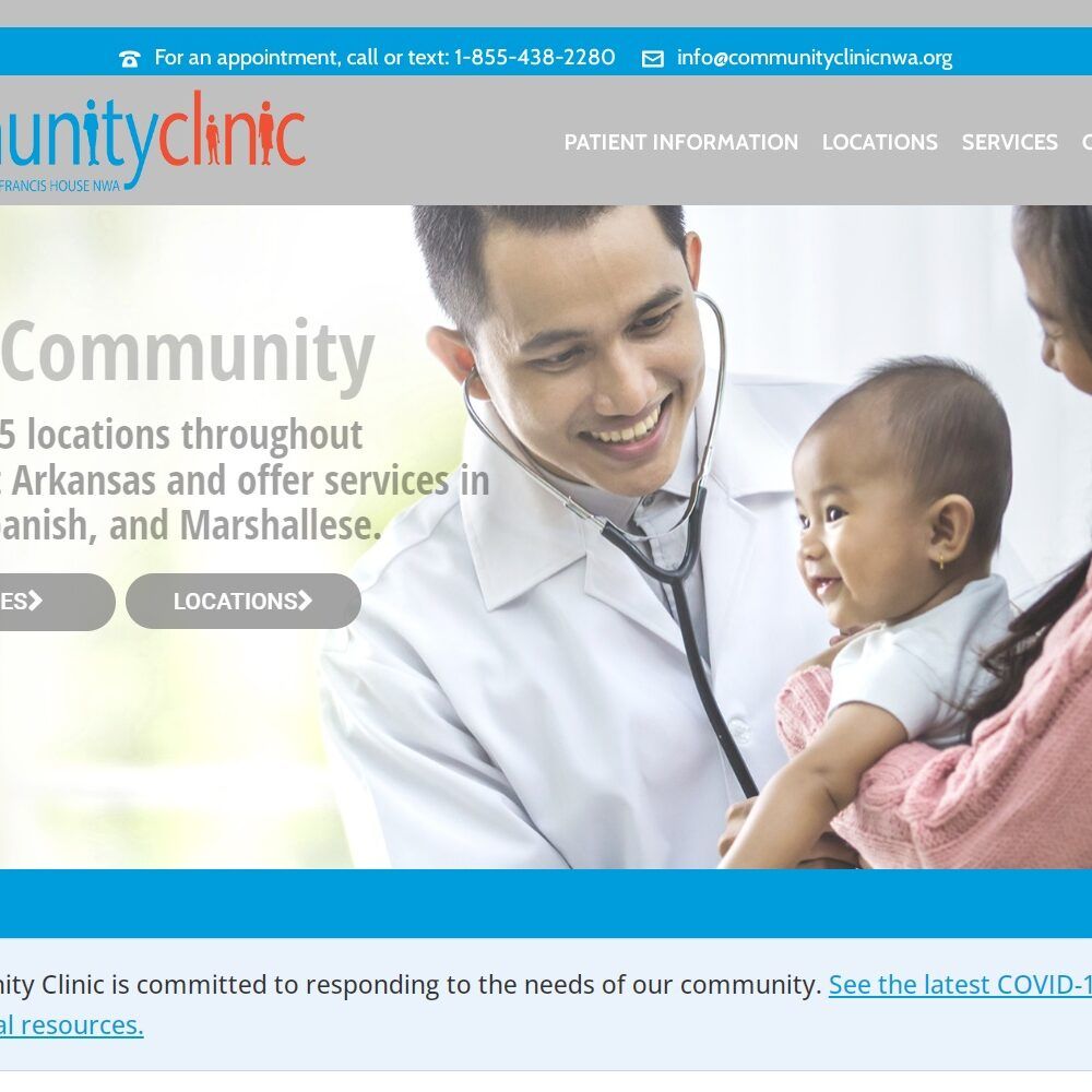 communityclinicnwa.org screenshot