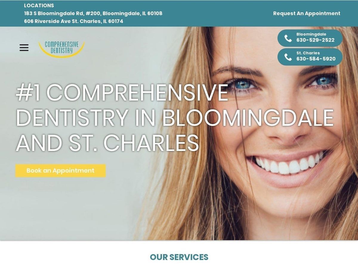 Comprehensive Dentist Website Screenshot from comprehensivedentistry.com