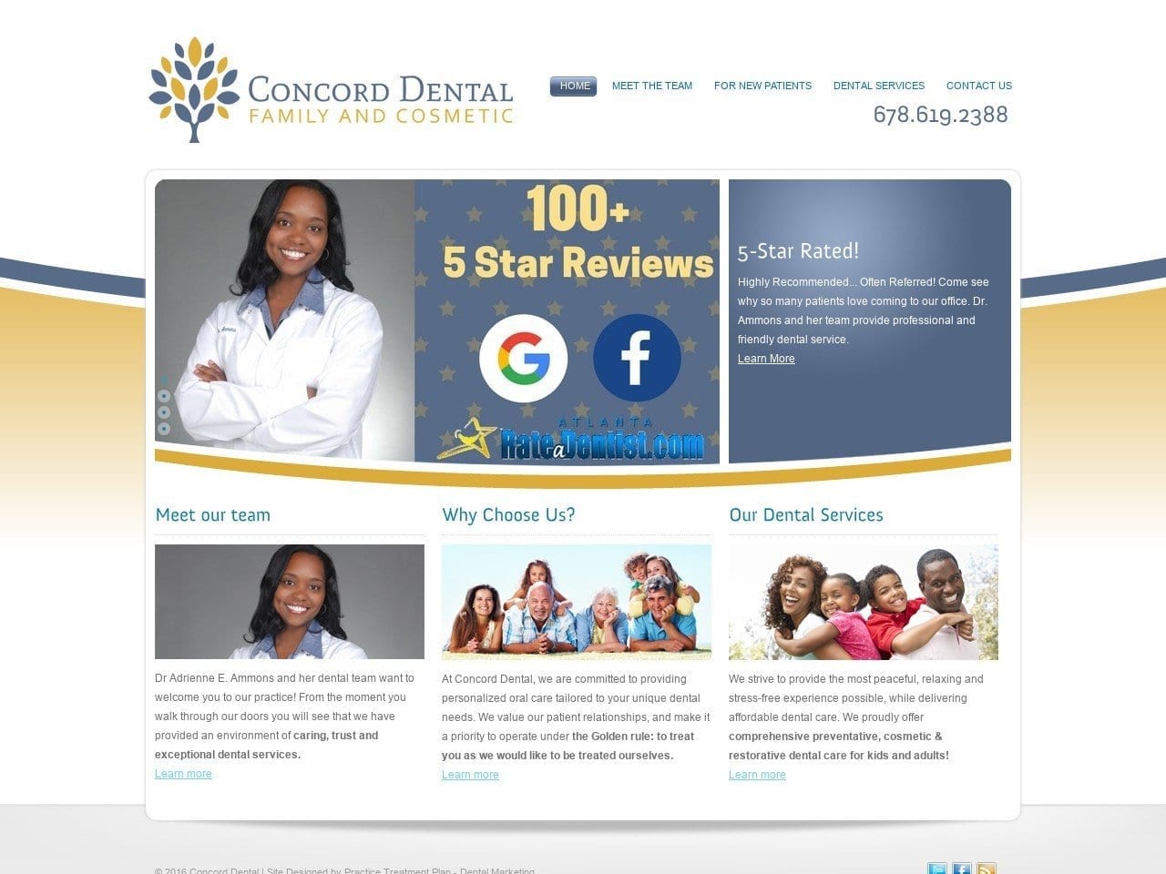 Concord Dental Website Screenshot from concorddentalga.com