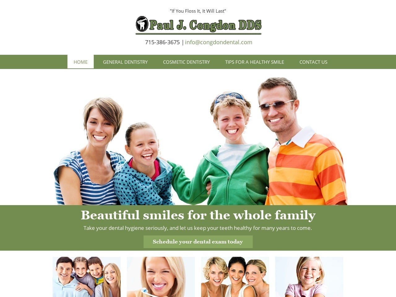 Dr. Paul J. Congdon DDS Website Screenshot from congdondental.com