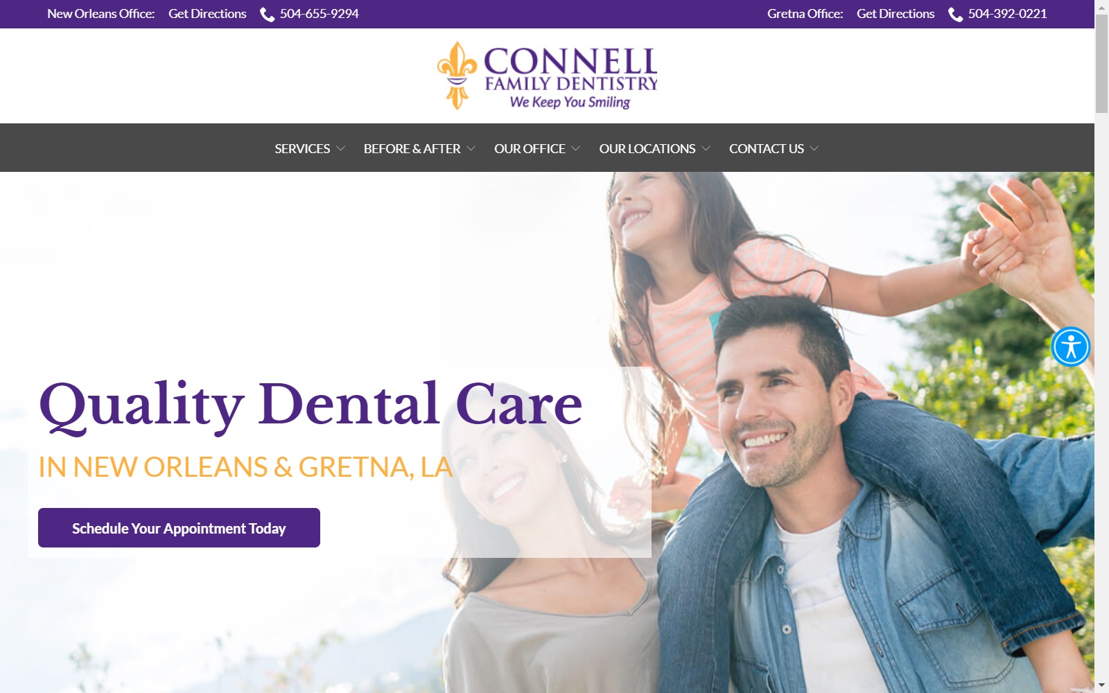 connelldentalcare.com screenshot