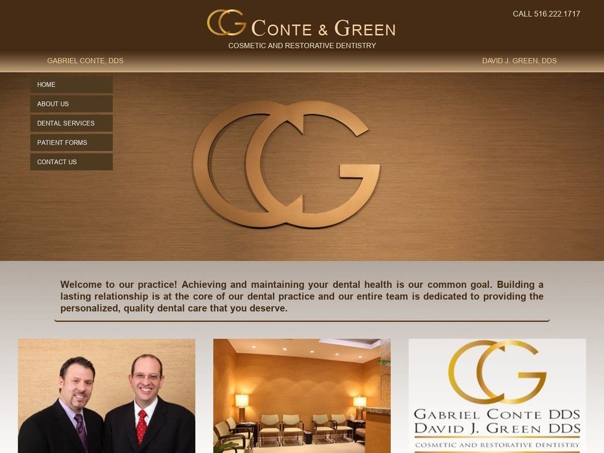 Conte and Green Dental Website Screenshot from contegreen.com