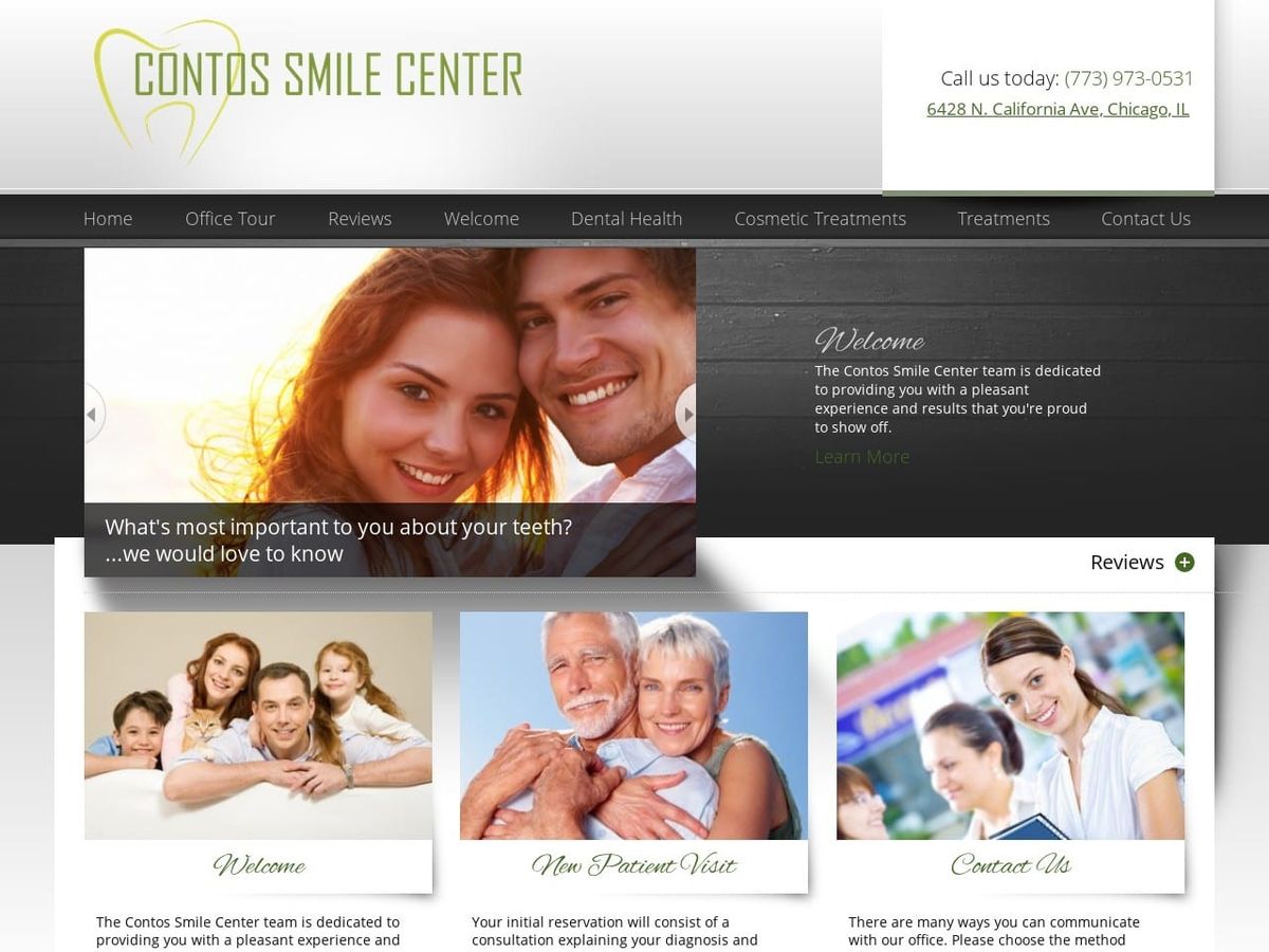 Contos Smile Center Website Screenshot from contossmilecenter.com