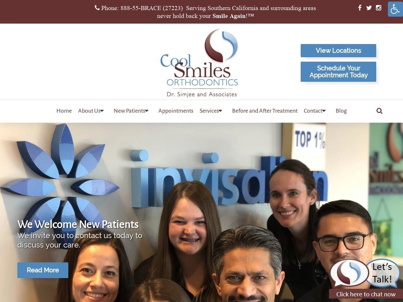 Cool Smiles Orthodontics Of Corona Dr. Sohail Simj Website Screenshot from coolsmilesorthodontics.com