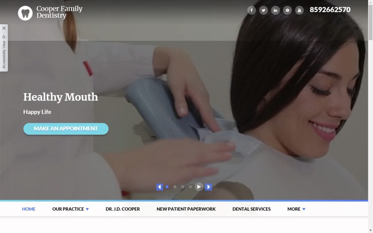 cooperfamilydental.com screenshot