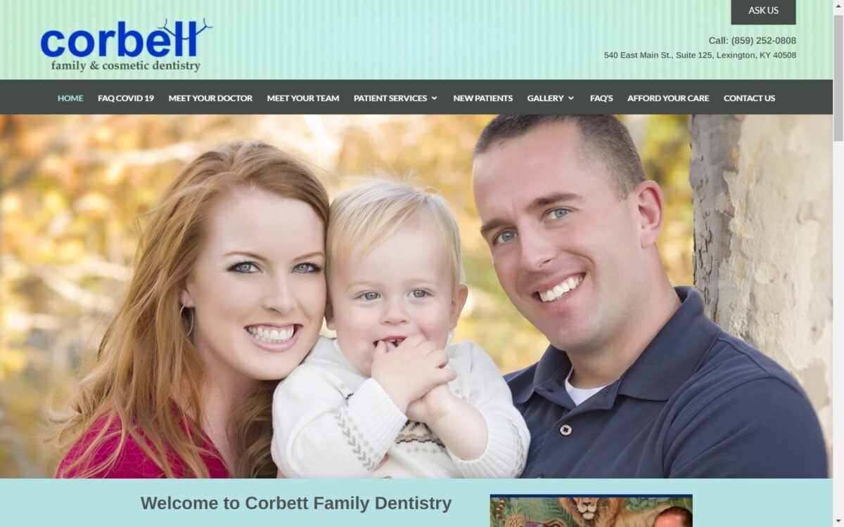 corbettfamilydentistry.com screenshot