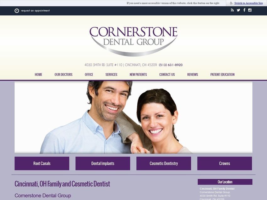 Cornerstone Dental Group Ronald Solomon Dds And An Website Screenshot from cornerstonedentist.com