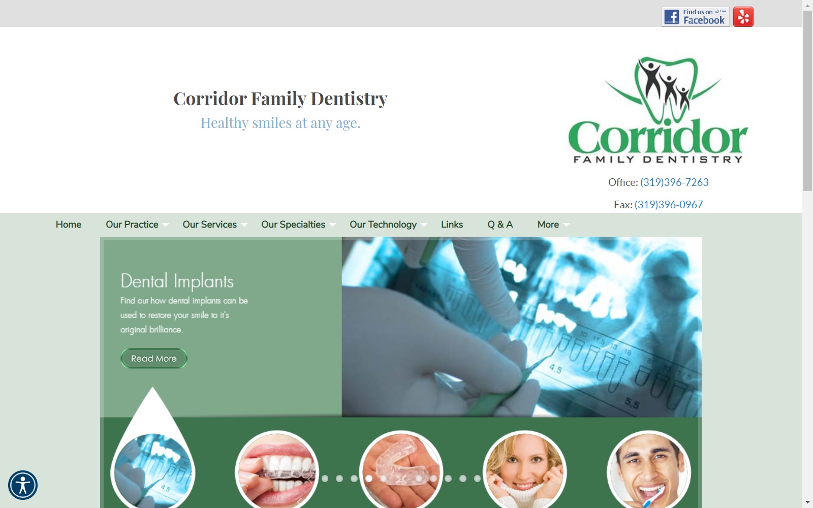 corridorfamilydentistry.com screenshot