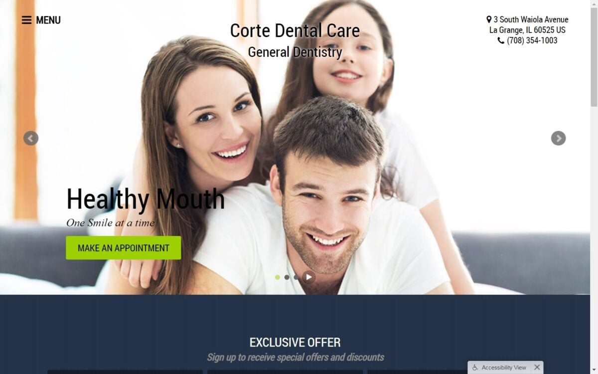 cortedental.com screenshot