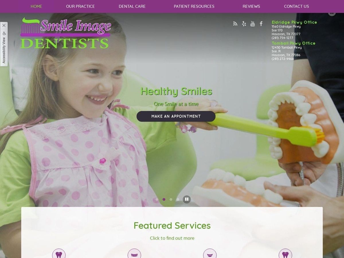Cosmetic Dentisthoustontexas Website Screenshot from cosmeticdentisthoustontexas.com
